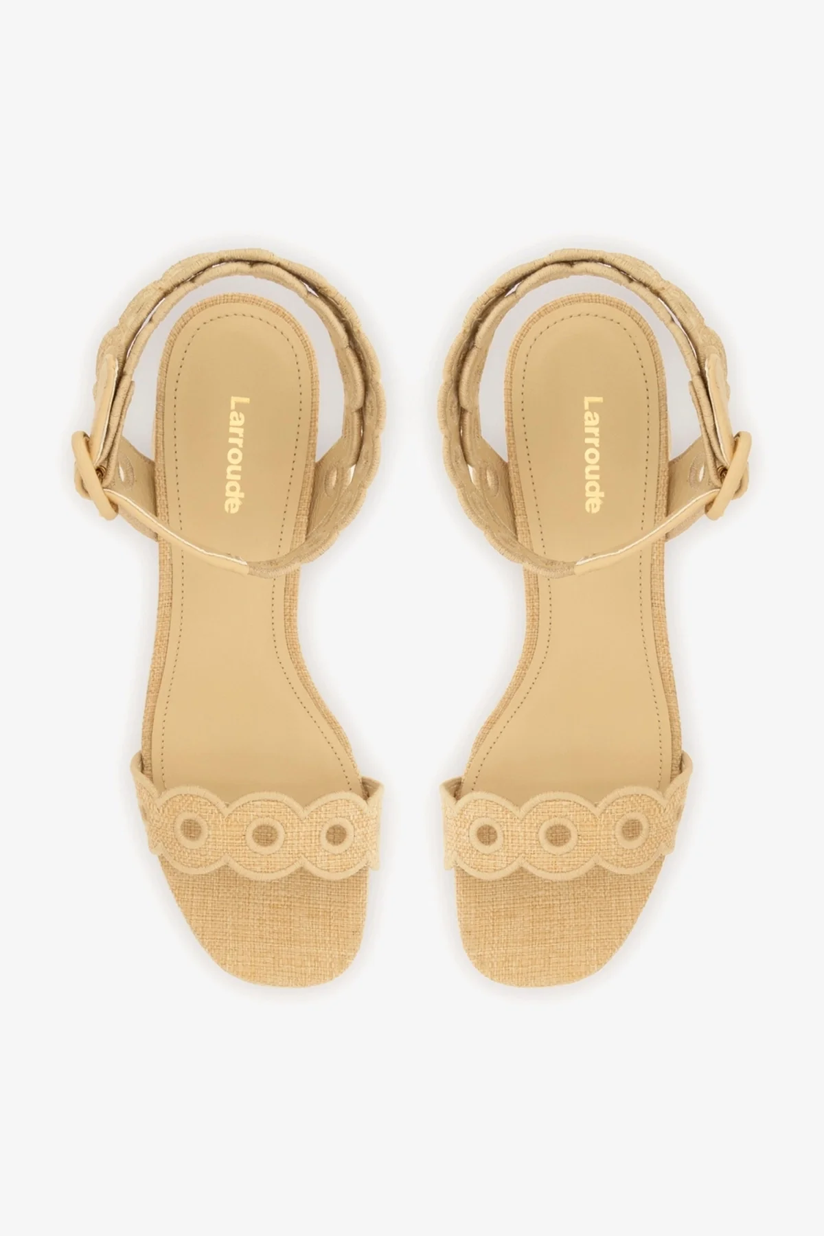 Sandália Dolly Low Ráfia Bege e Broderie - Image 7