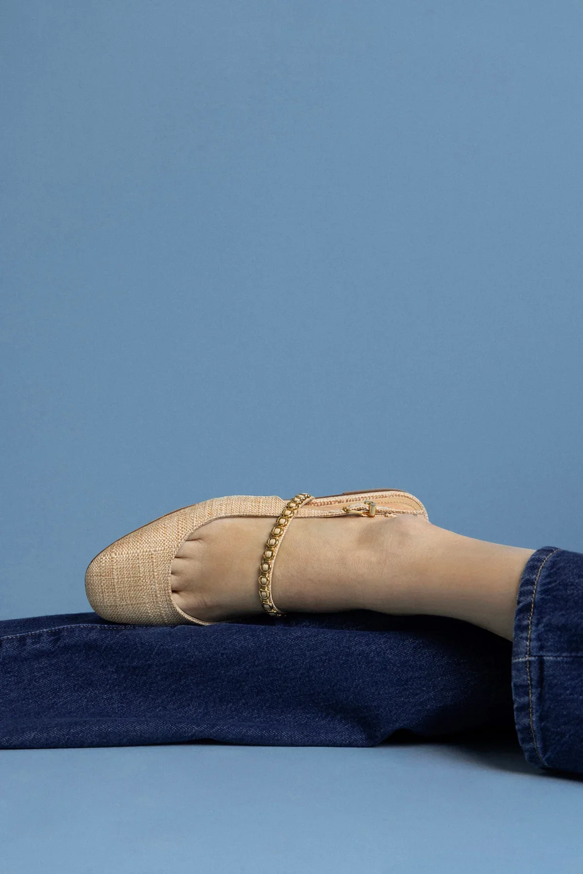 Sapatilha Georgina Milanina Ráfia Bege - Image 5