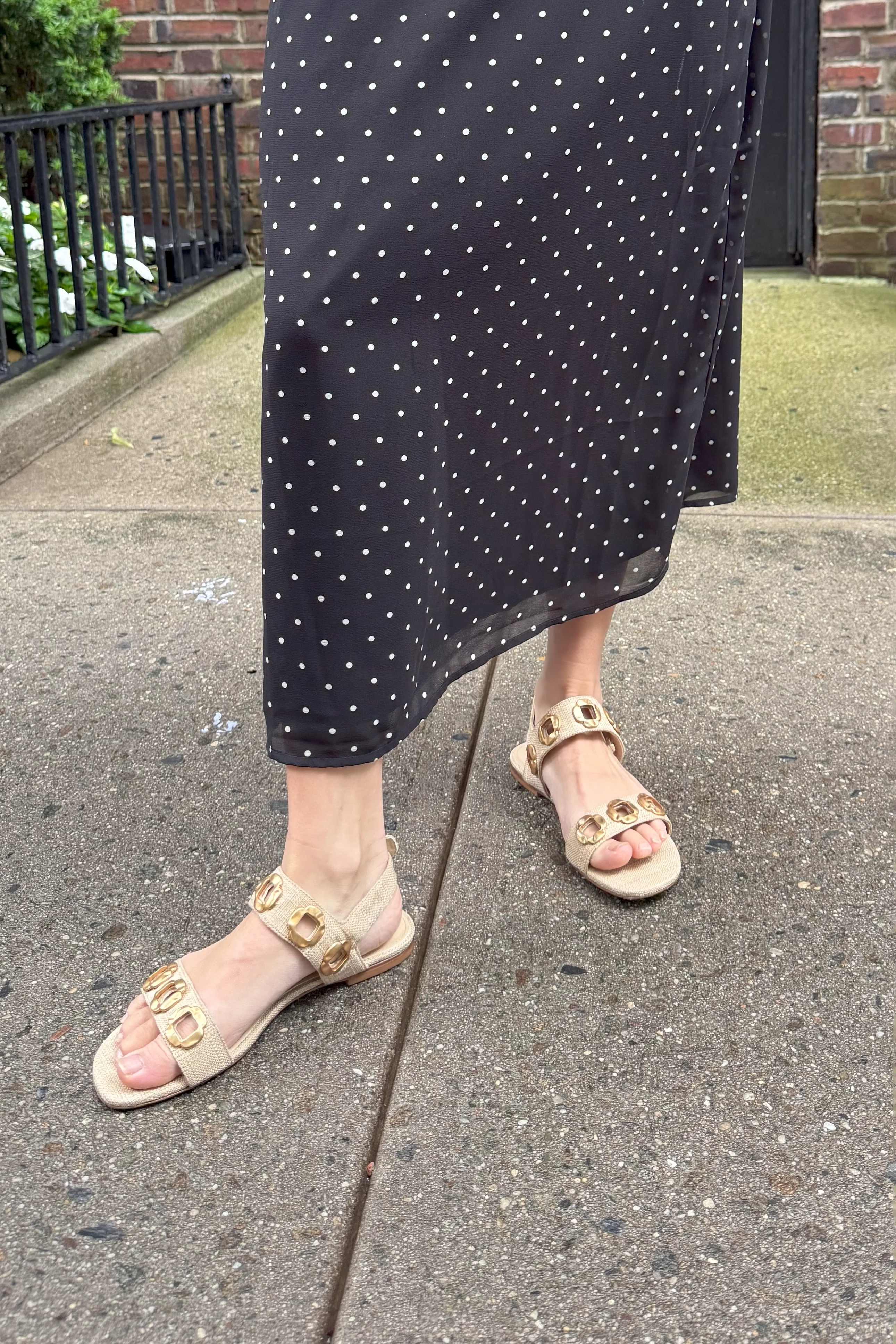 Sandália Flat Milan Ráfia Bege - Image 6