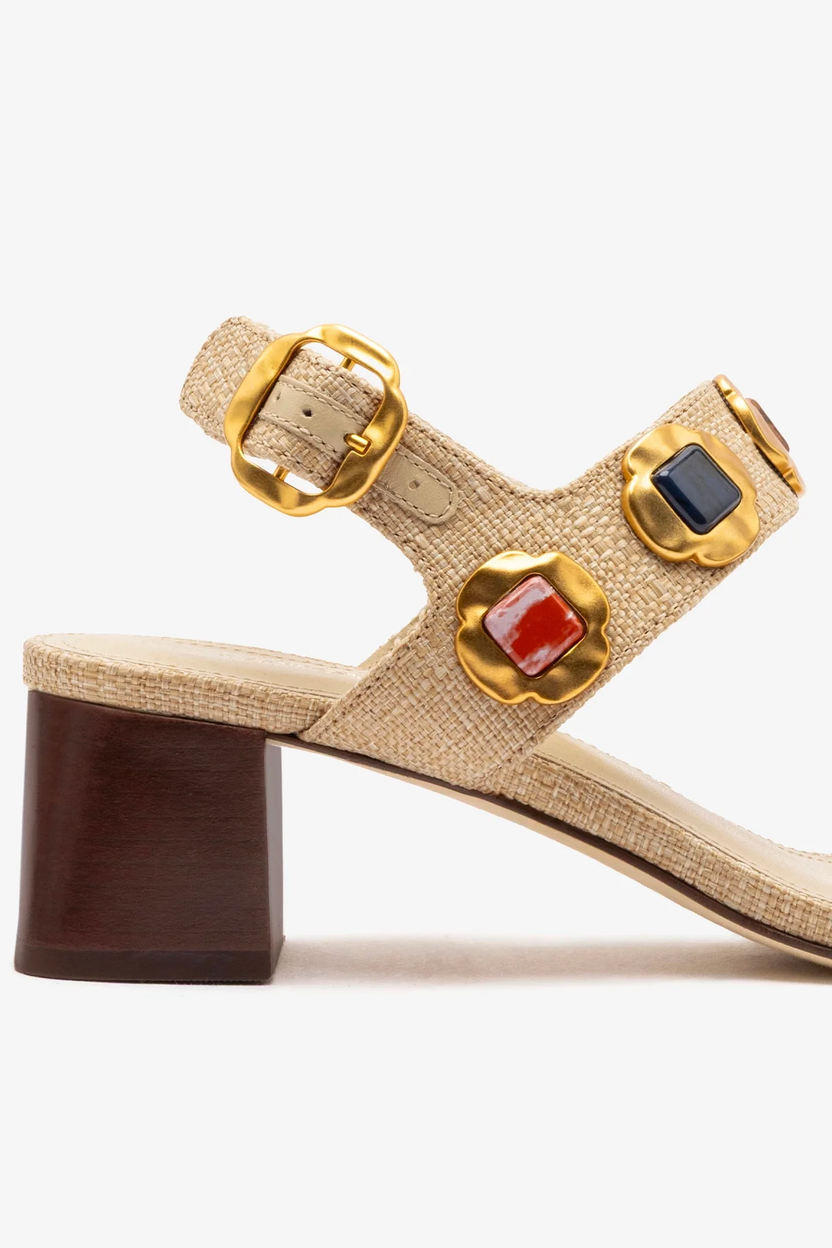 Sandália Milan Gioiello Ráfia Bege - Image 4