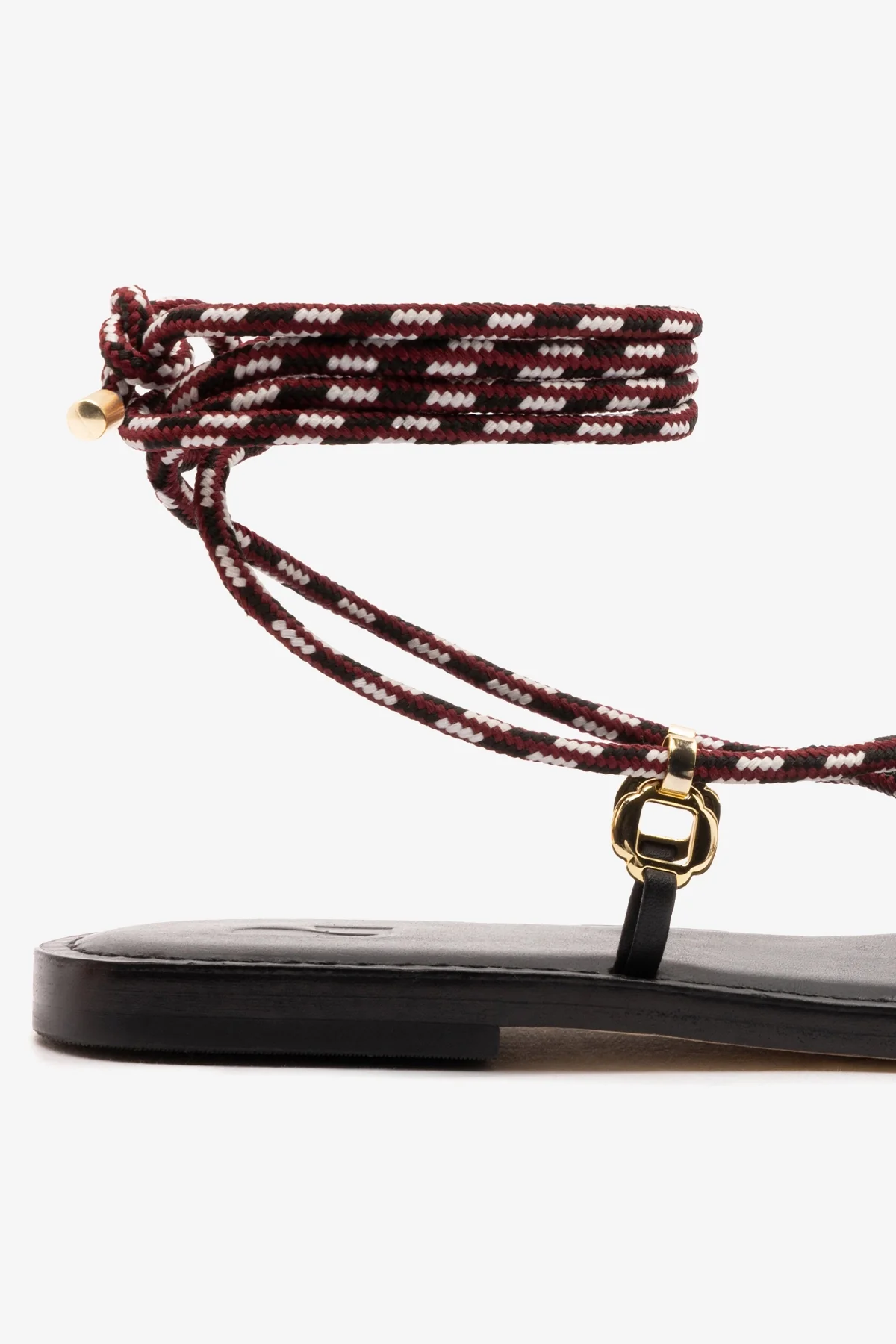 Sandália Flat Antibes Couro Preto - Image 4