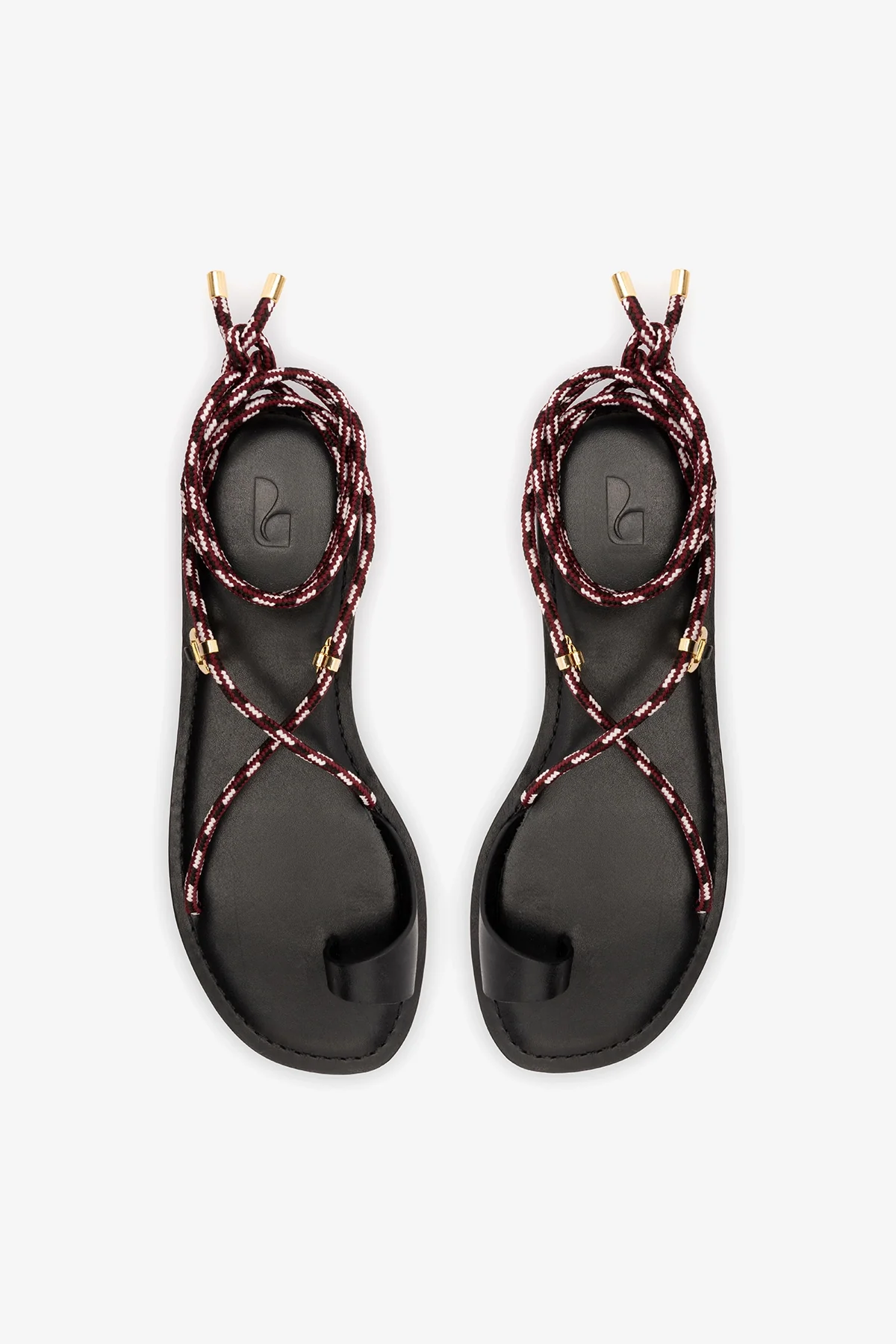 Sandália Flat Antibes Couro Preto - Image 7