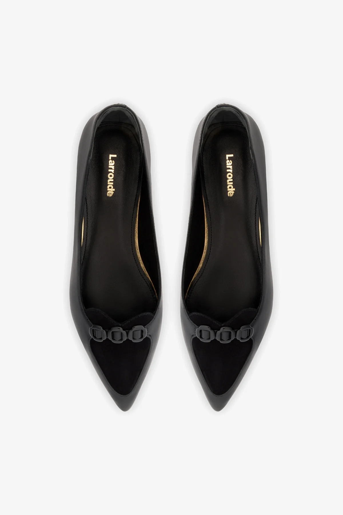 Sapatilha Audrey Camurça Preto e Couro Preto - Image 7