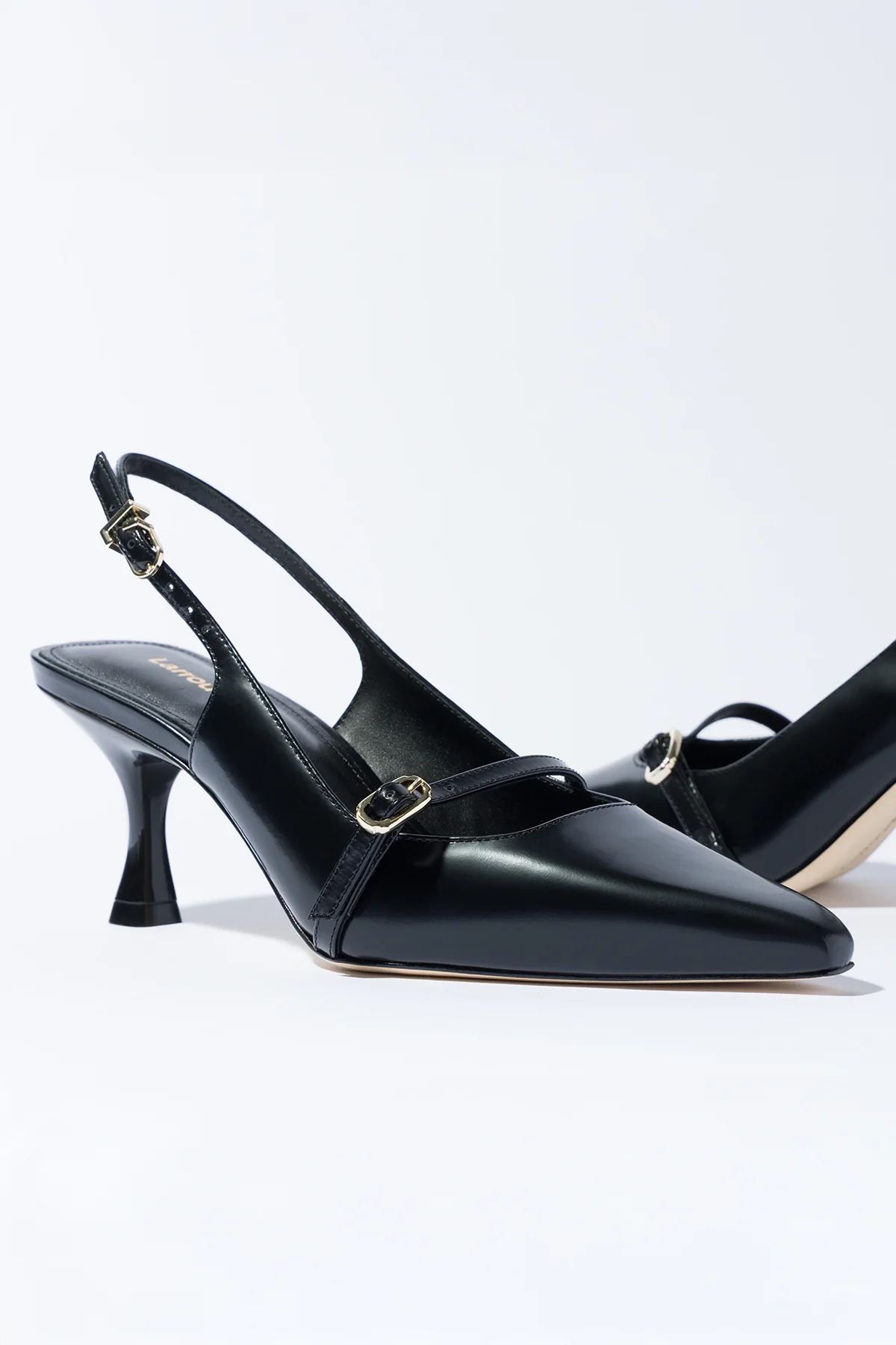 Slingback Ines Couro Preto - Image 6