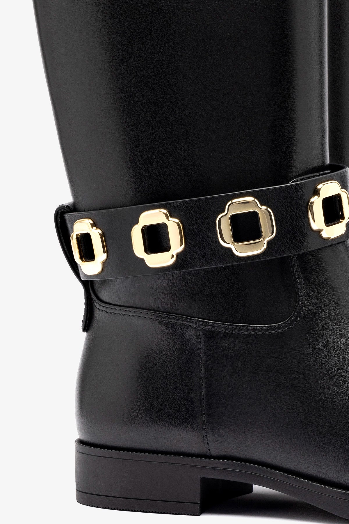 Bota Flat Milan Couro Impermeável Preto - Image 4