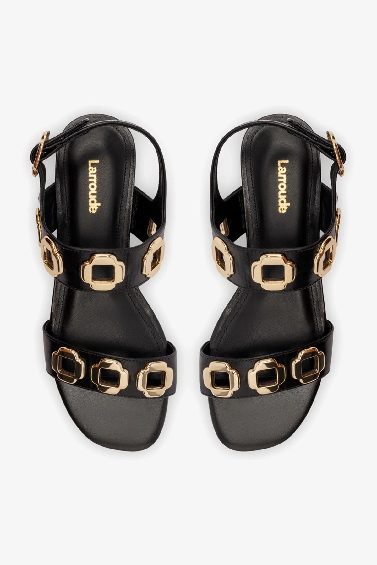 Sandália Flat Milan Couro Preto - Image 6