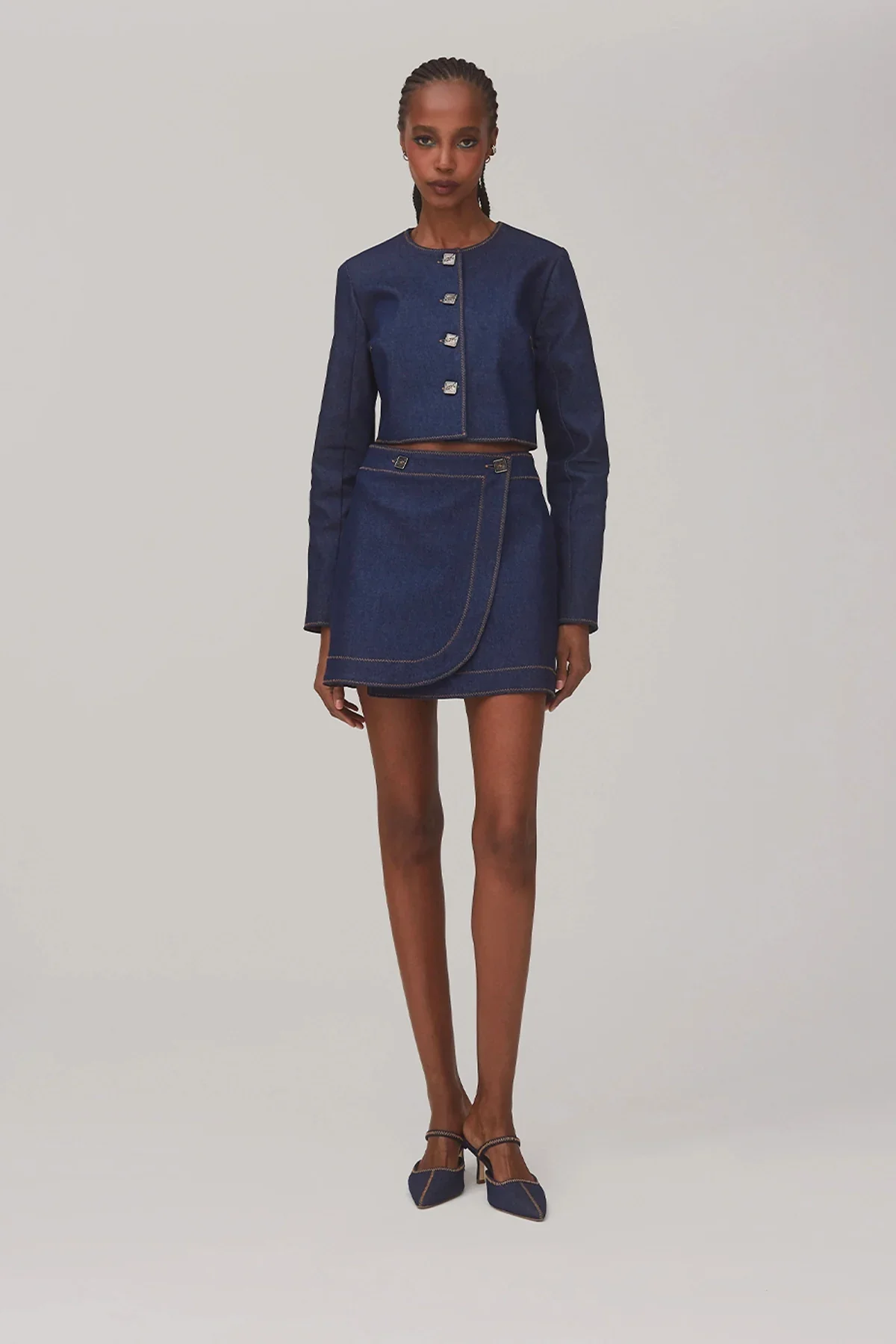 Jaqueta Cropped Gloria Jeans Azul - Image 3