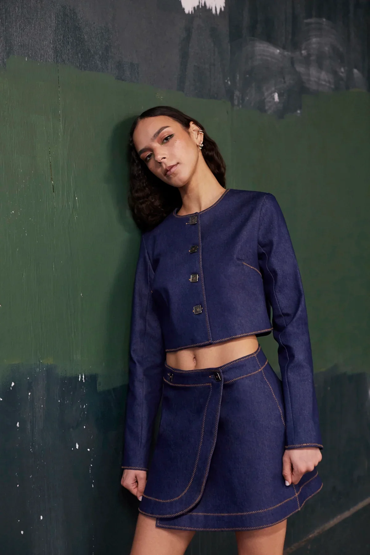 Jaqueta Cropped Gloria Jeans Azul - Image 5