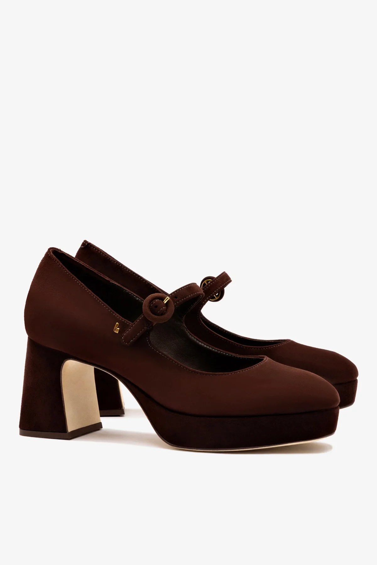 Scarpin Plataforma Blair Camurça Marrom - Image 3