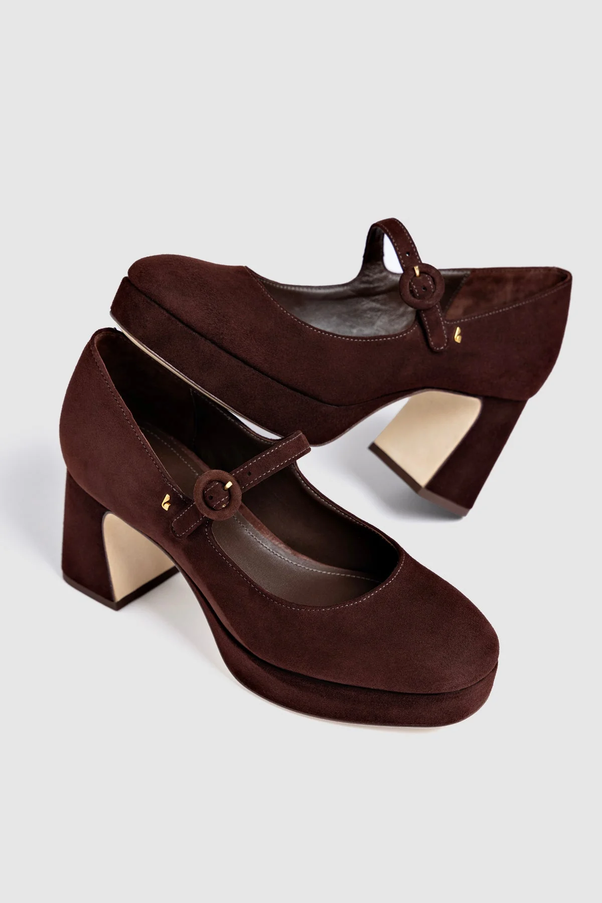 Scarpin Plataforma Blair Camurça Marrom - Image 6