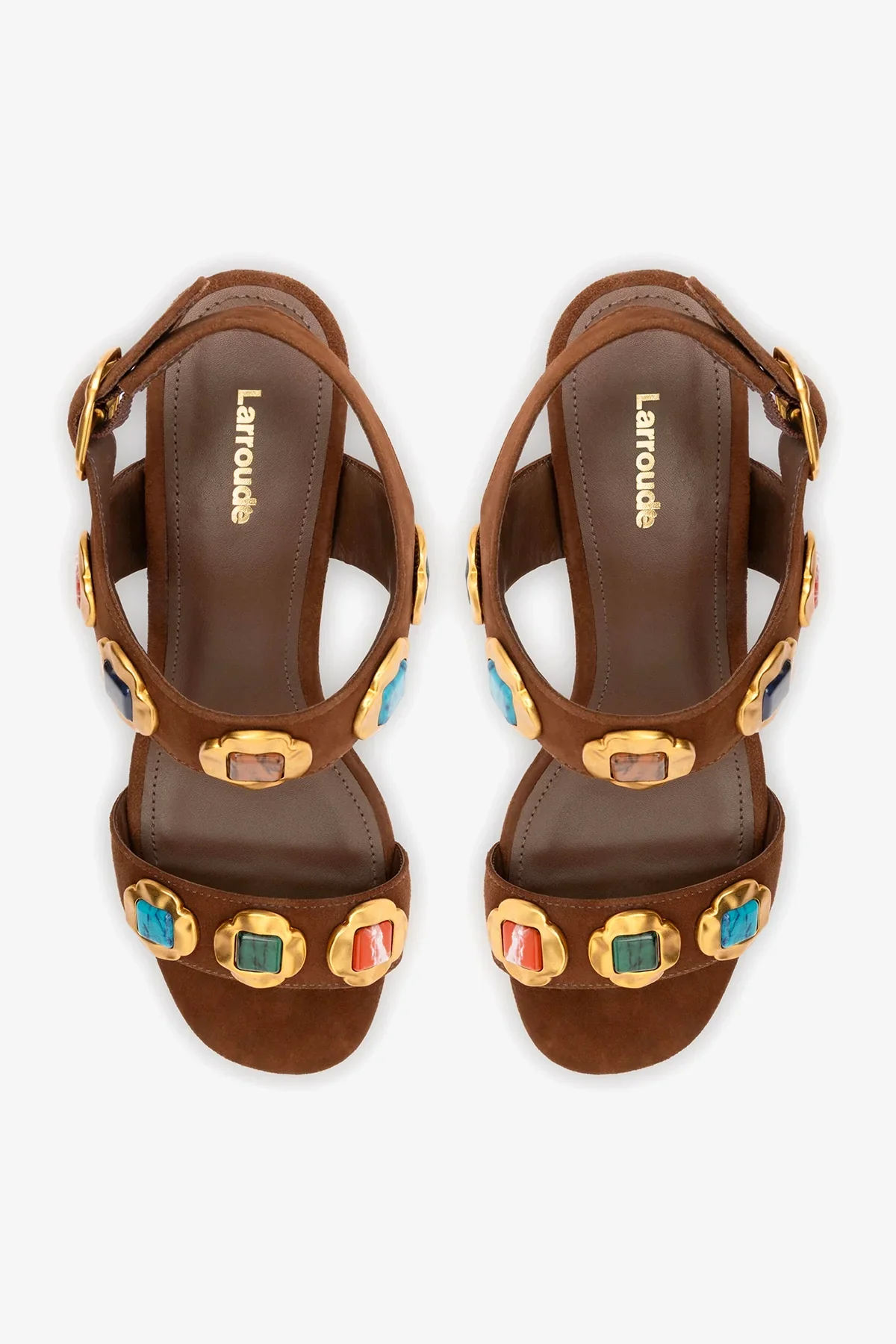 Sandália Milan Gioiello Camurça Marrom - Image 7