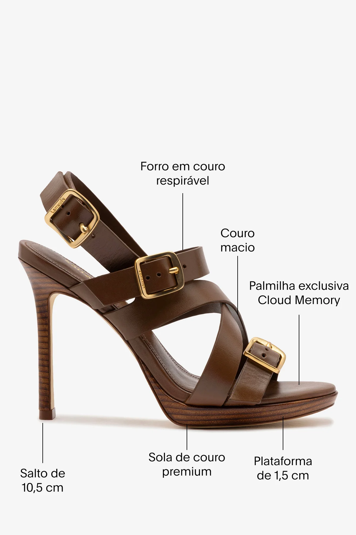 Sandália Patti Couro Marrom - Image 5