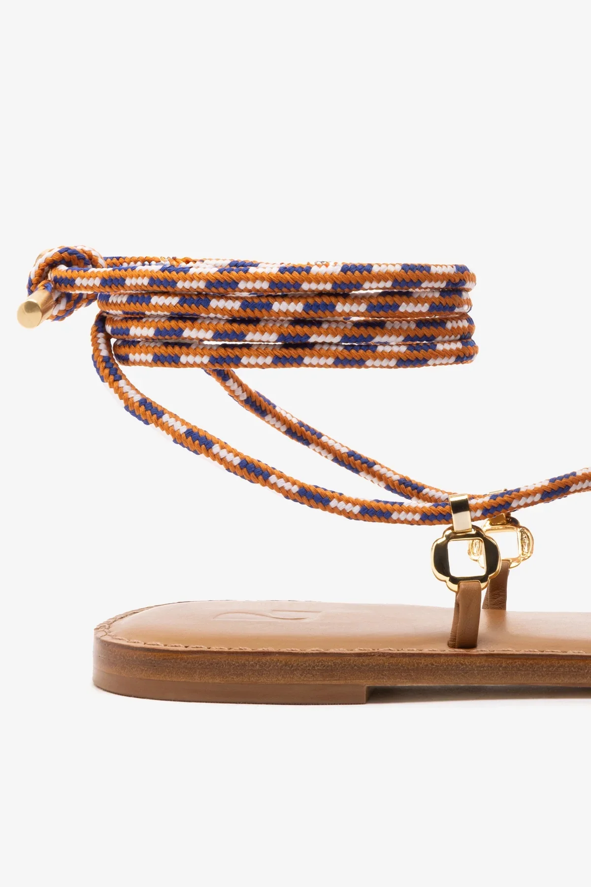 Sandália Flat Antibes Couro Caramelo - Image 4