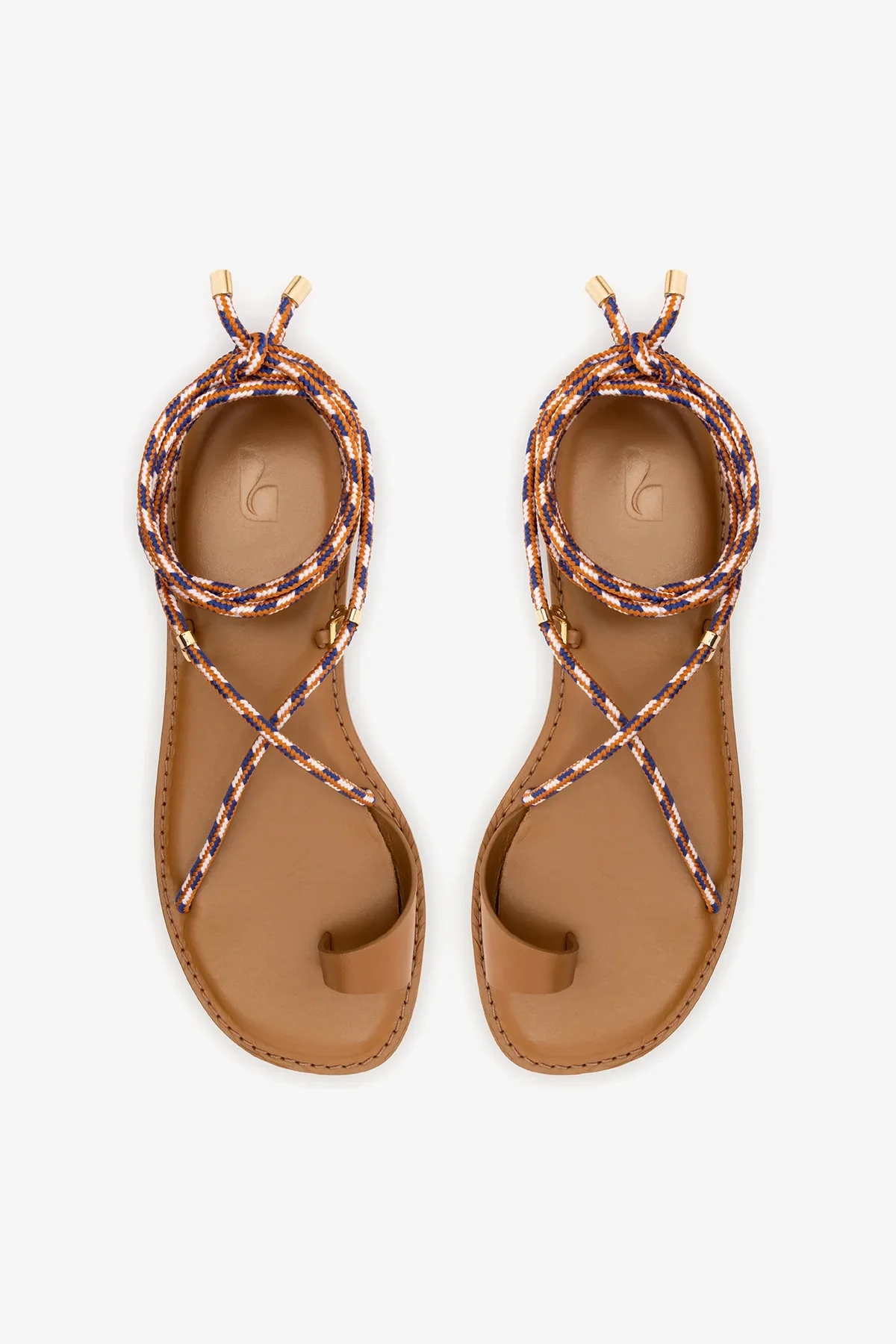 Sandália Flat Antibes Couro Caramelo - Image 7