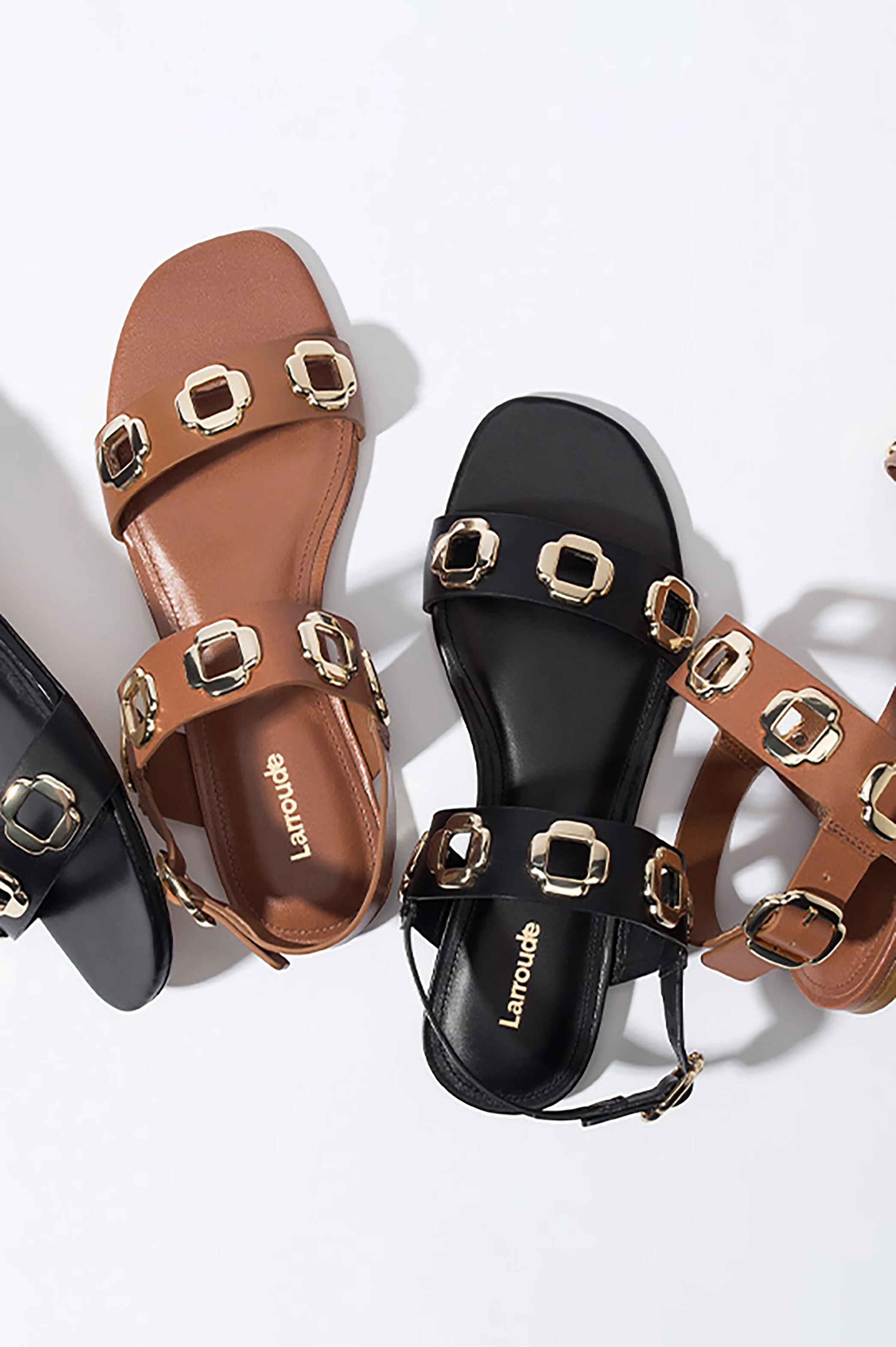 Sandália Flat Milan Couro Caramelo - Image 6