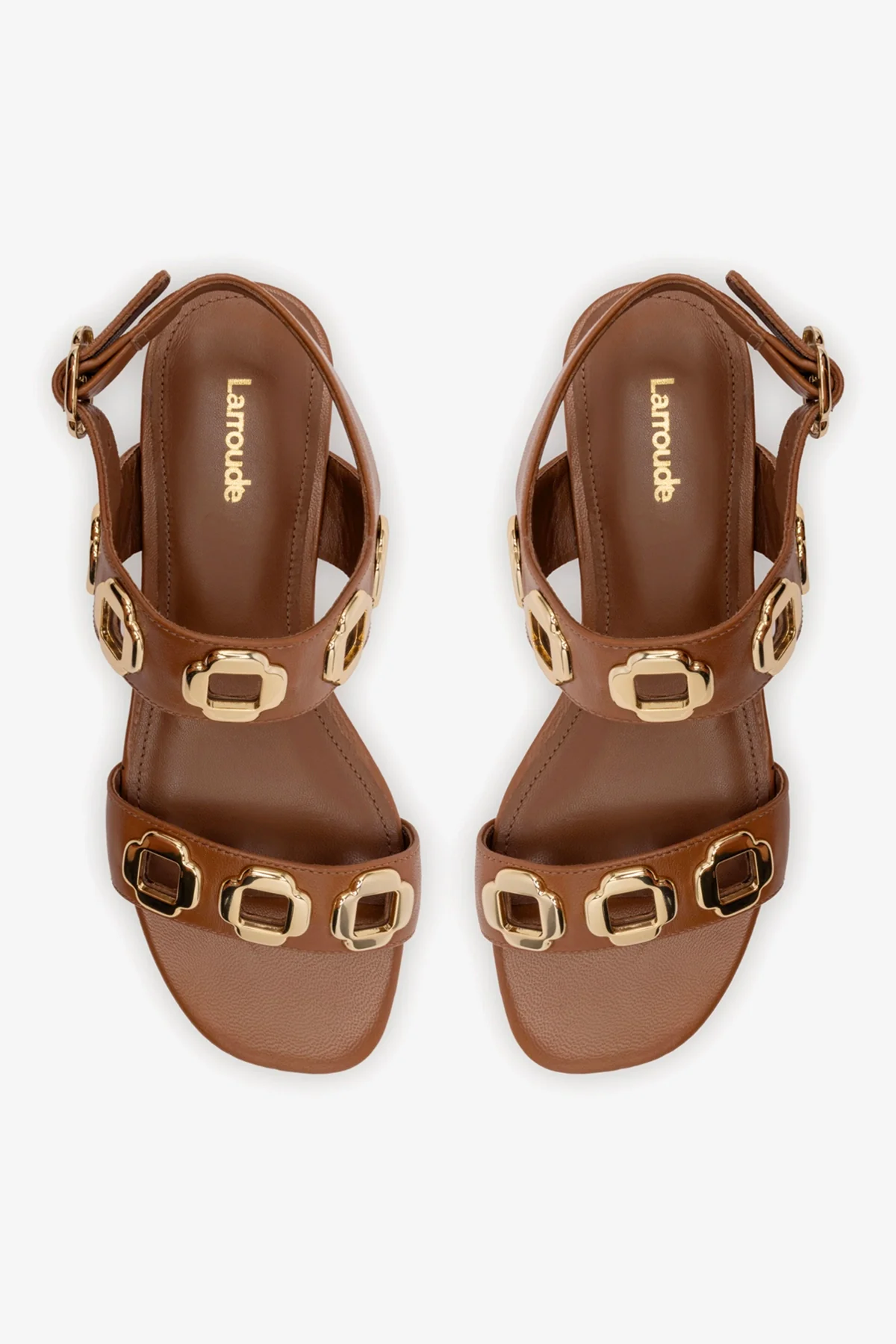 Sandália Flat Milan Couro Caramelo - Image 7