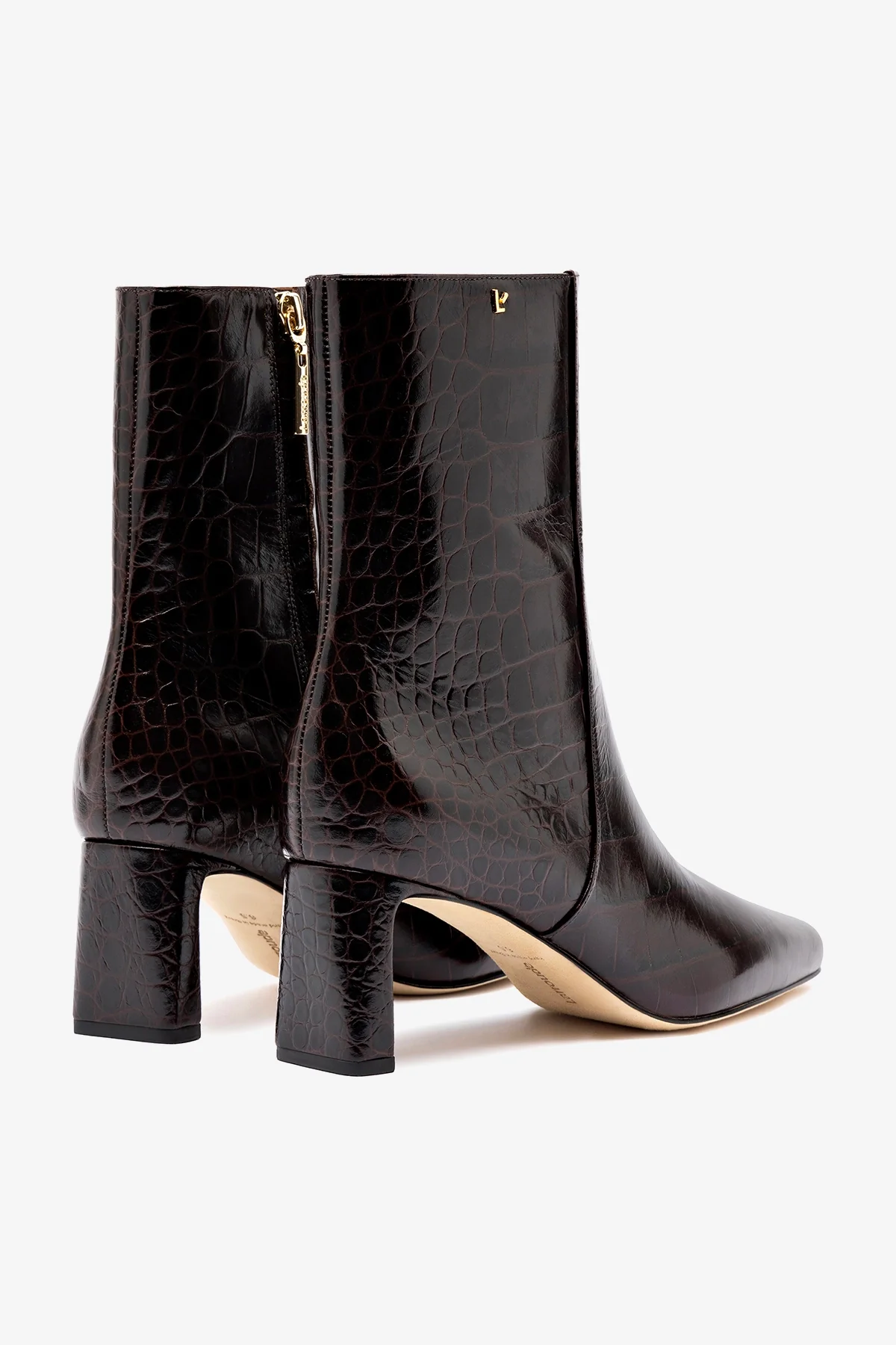 Bota Alexis Couro Croco Marrom - Image 7