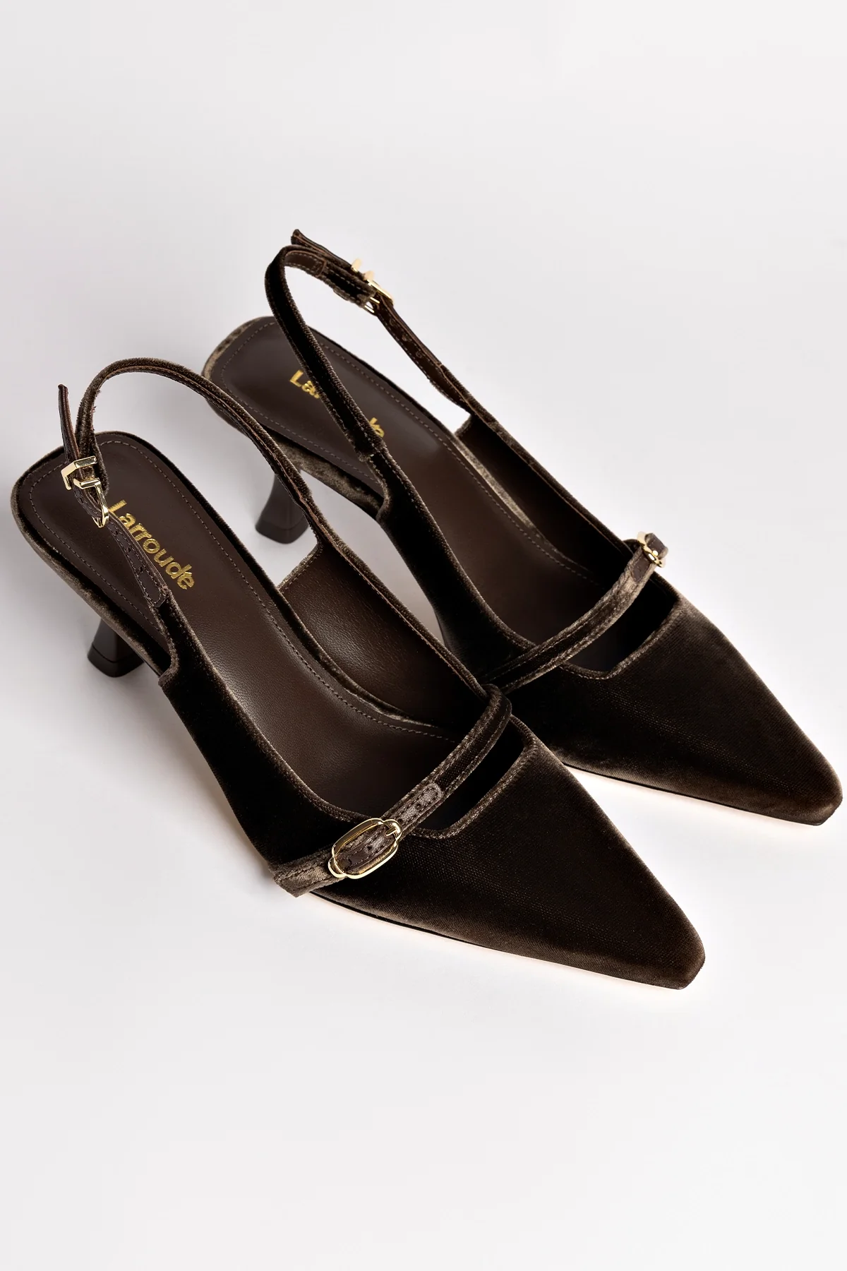 Slingback Ines Veludo Marrom - Image 6