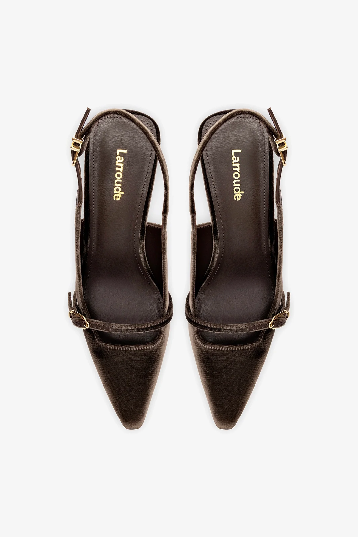 Slingback Ines Veludo Marrom - Image 7