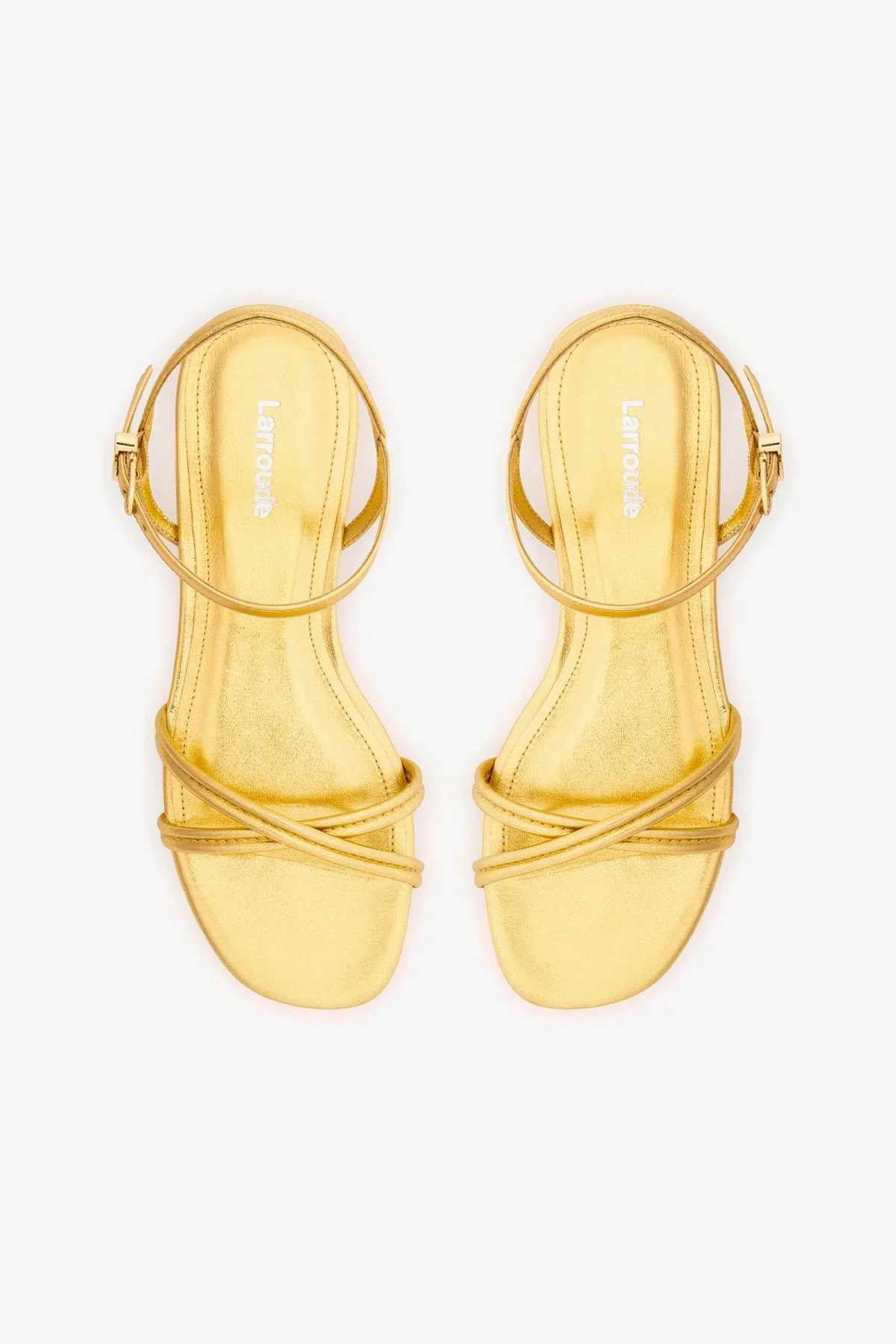 Sandália Flat Annie Couro Dourado - Image 6