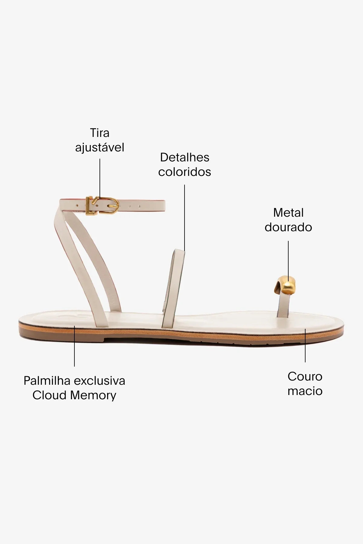 Flat Biarritz Couro Off White - Image 5