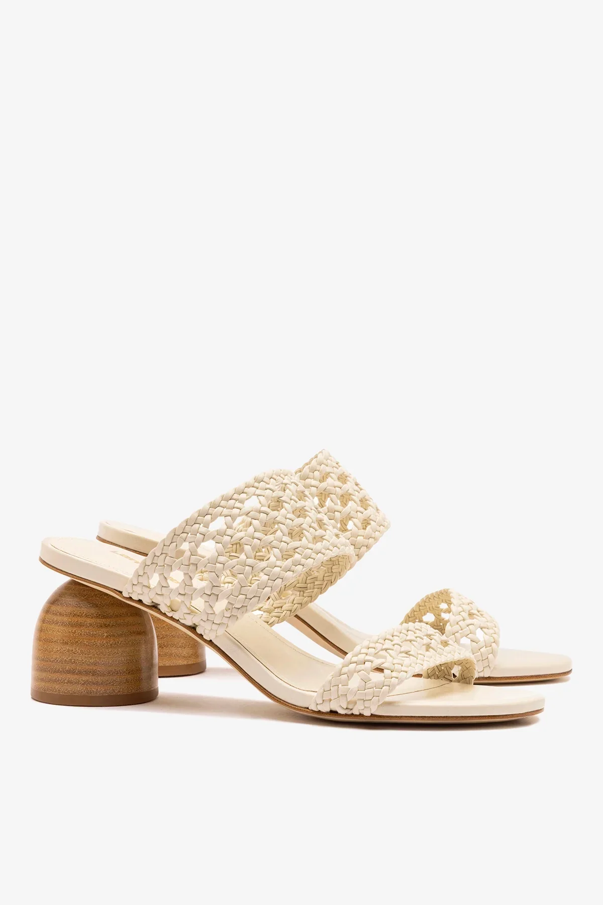 Mule Dew Drop Macramê Couro Off White - Image 3