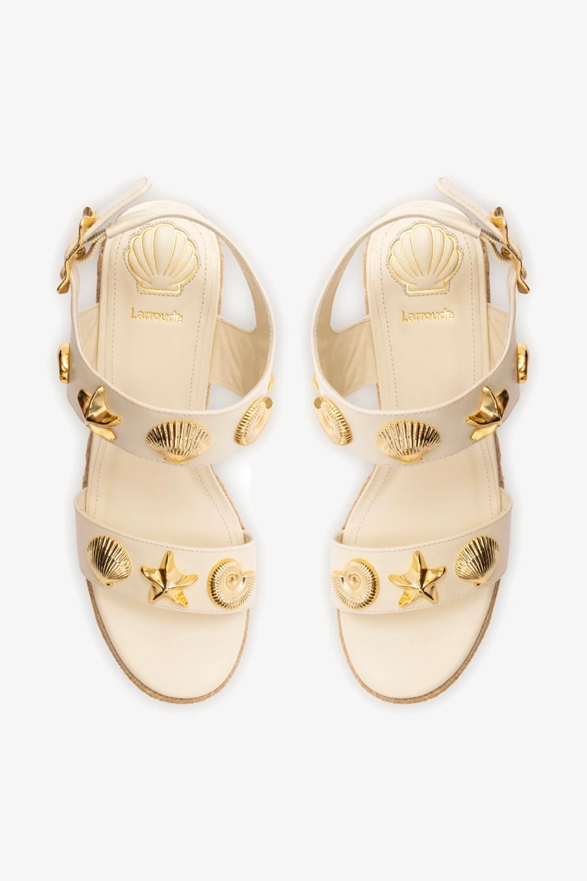 Sandália Anabela Madison Couro Off White - Image 7