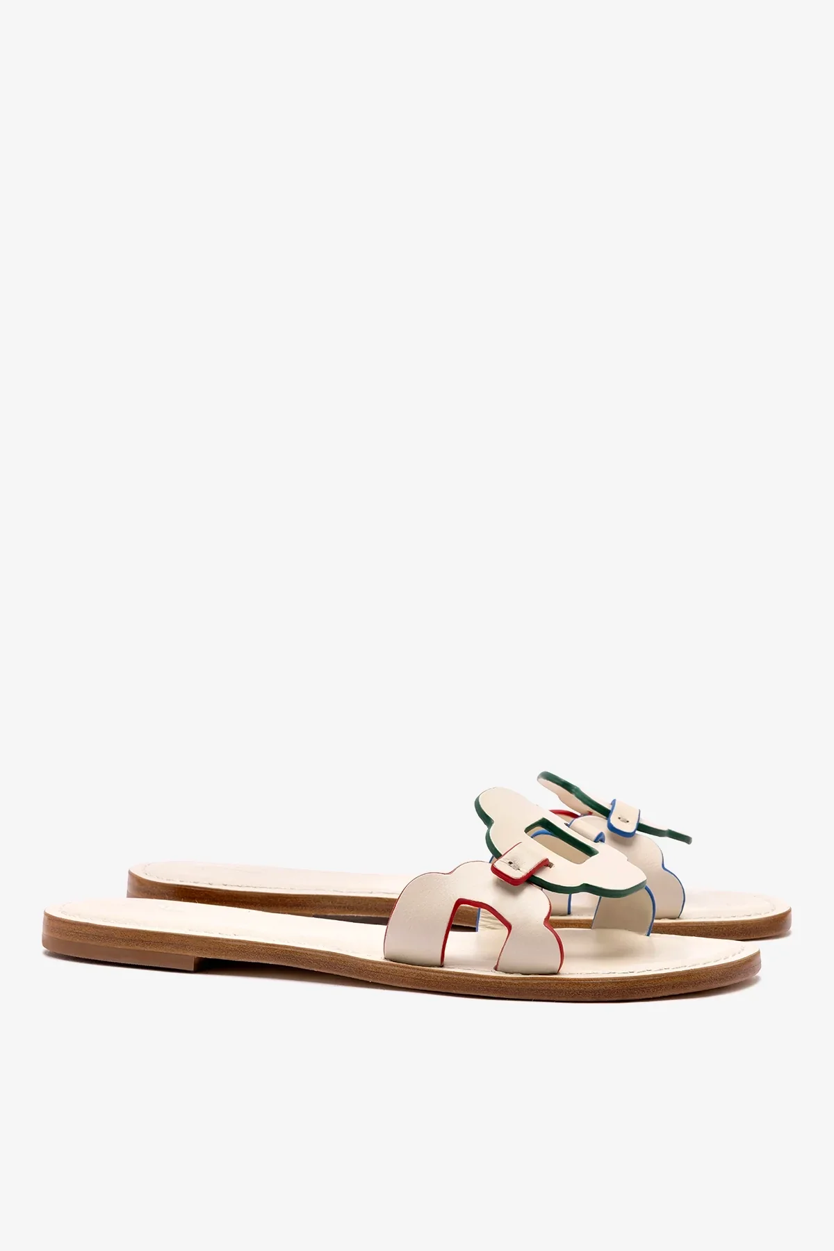 Flat Margherita Couro Off White - Image 3