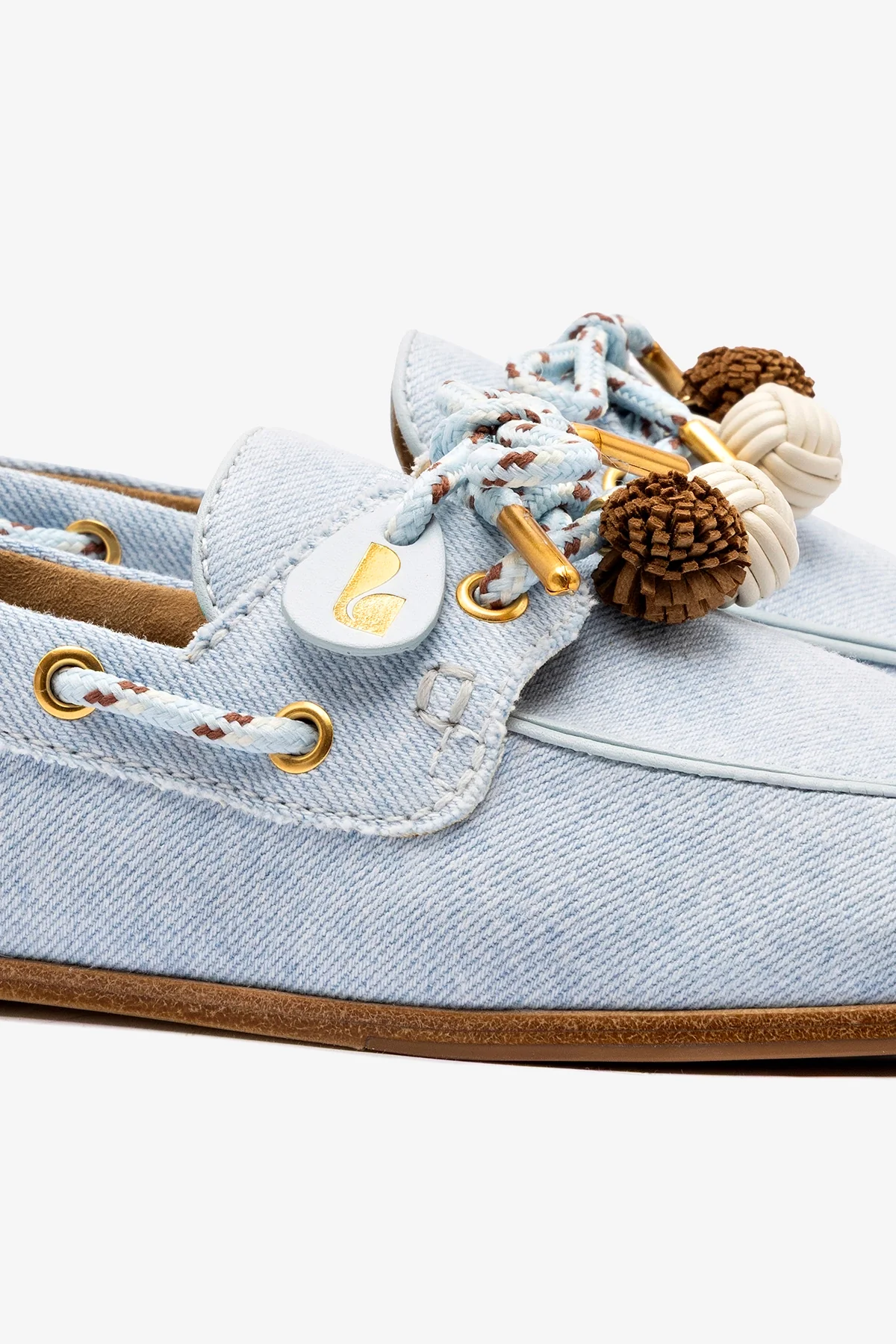 Mocassim Boat Shoe Cyprus Jeans e Couro Azul - Image 4