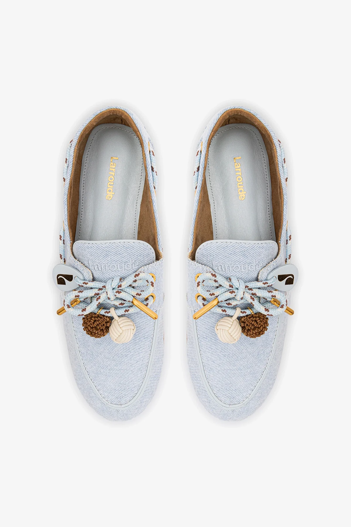 Mocassim Boat Shoe Cyprus Jeans e Couro Azul - Image 7