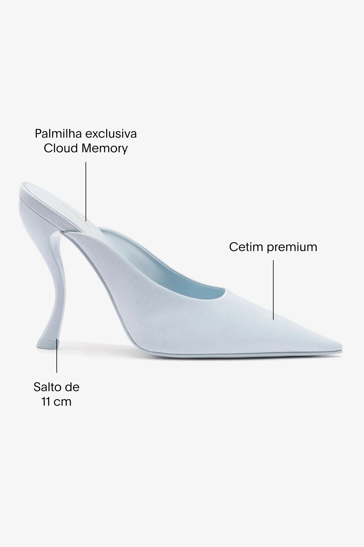 Larroudé By Nicolò B.: Mule Inna Cetim Azul - Image 5