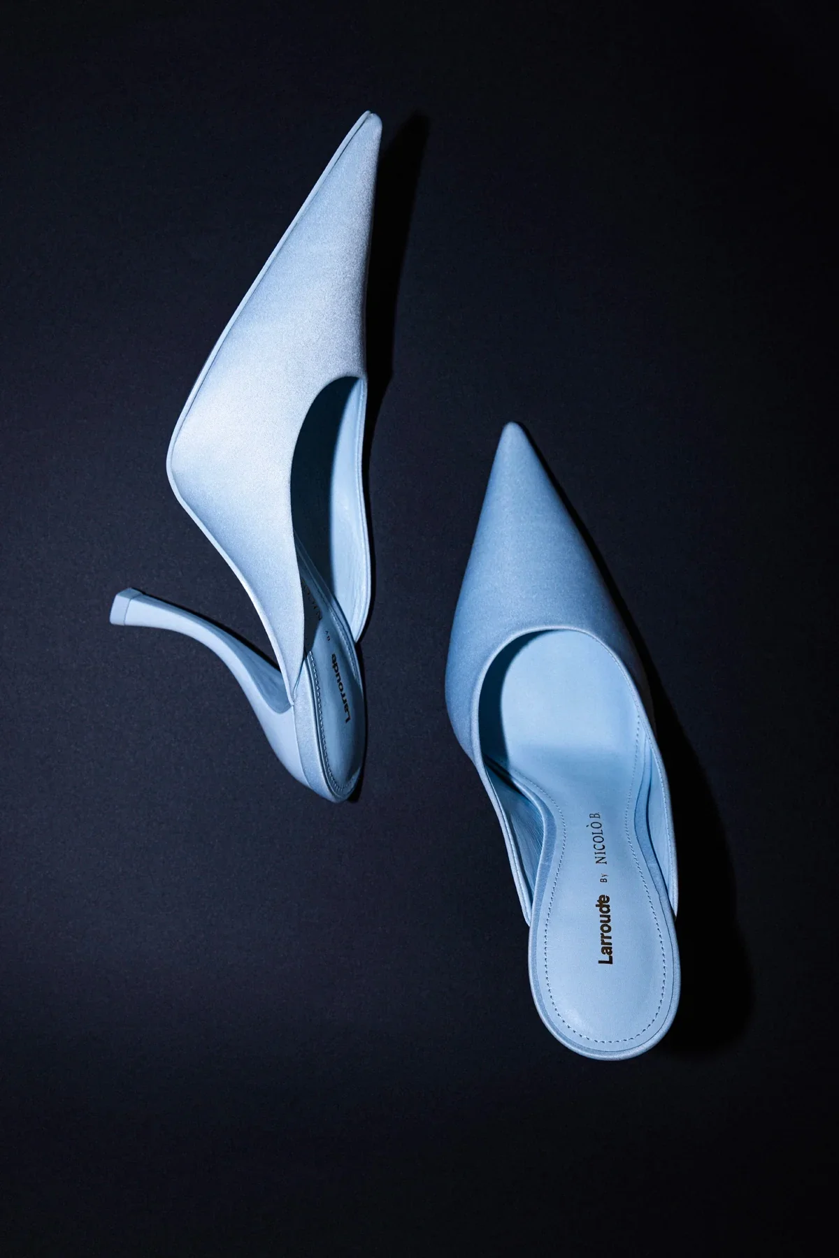 Larroudé By Nicolò B.: Mule Inna Cetim Azul - Image 7