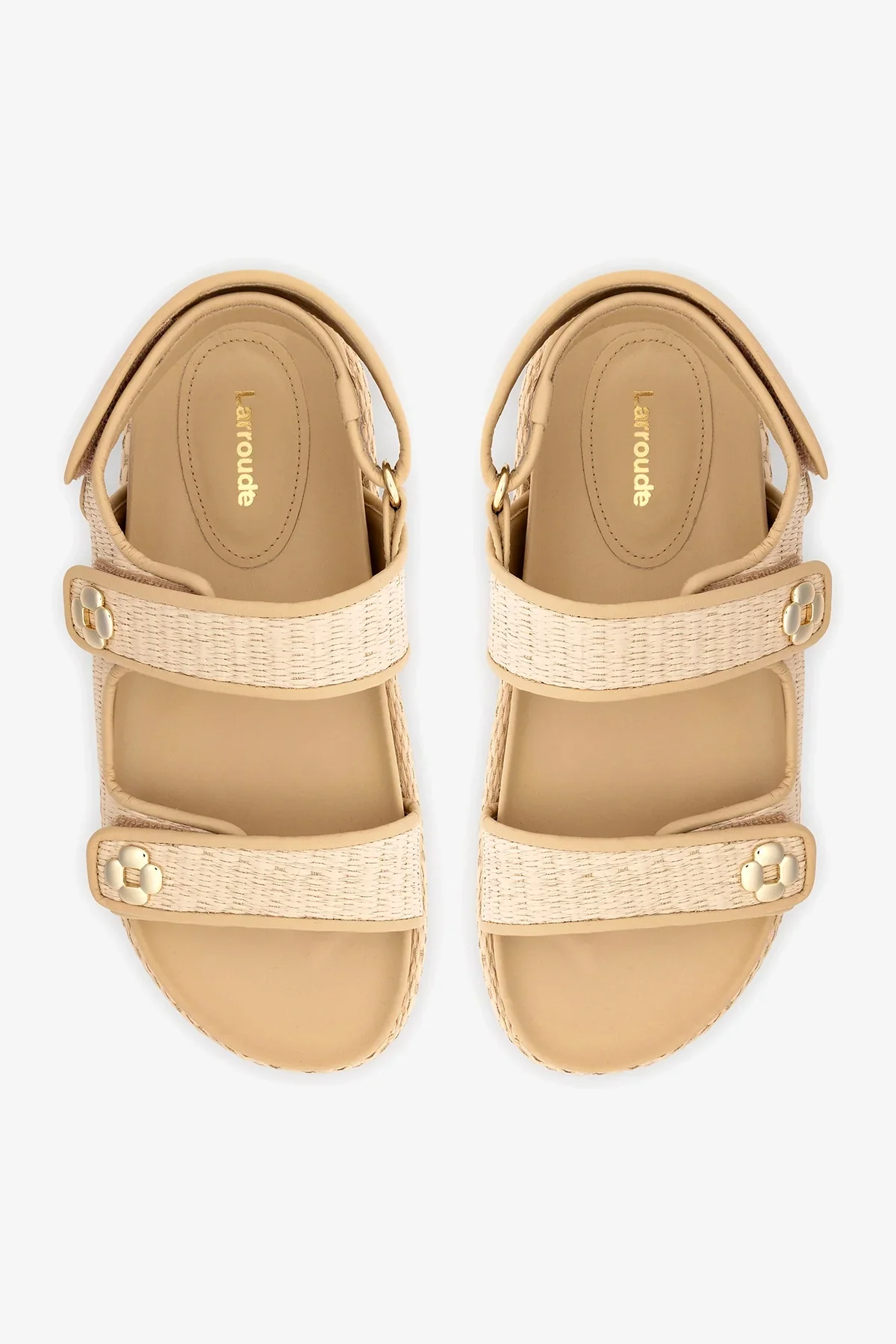 Sandália Jetty Ráfia Natural e Couro Bege - Image 7