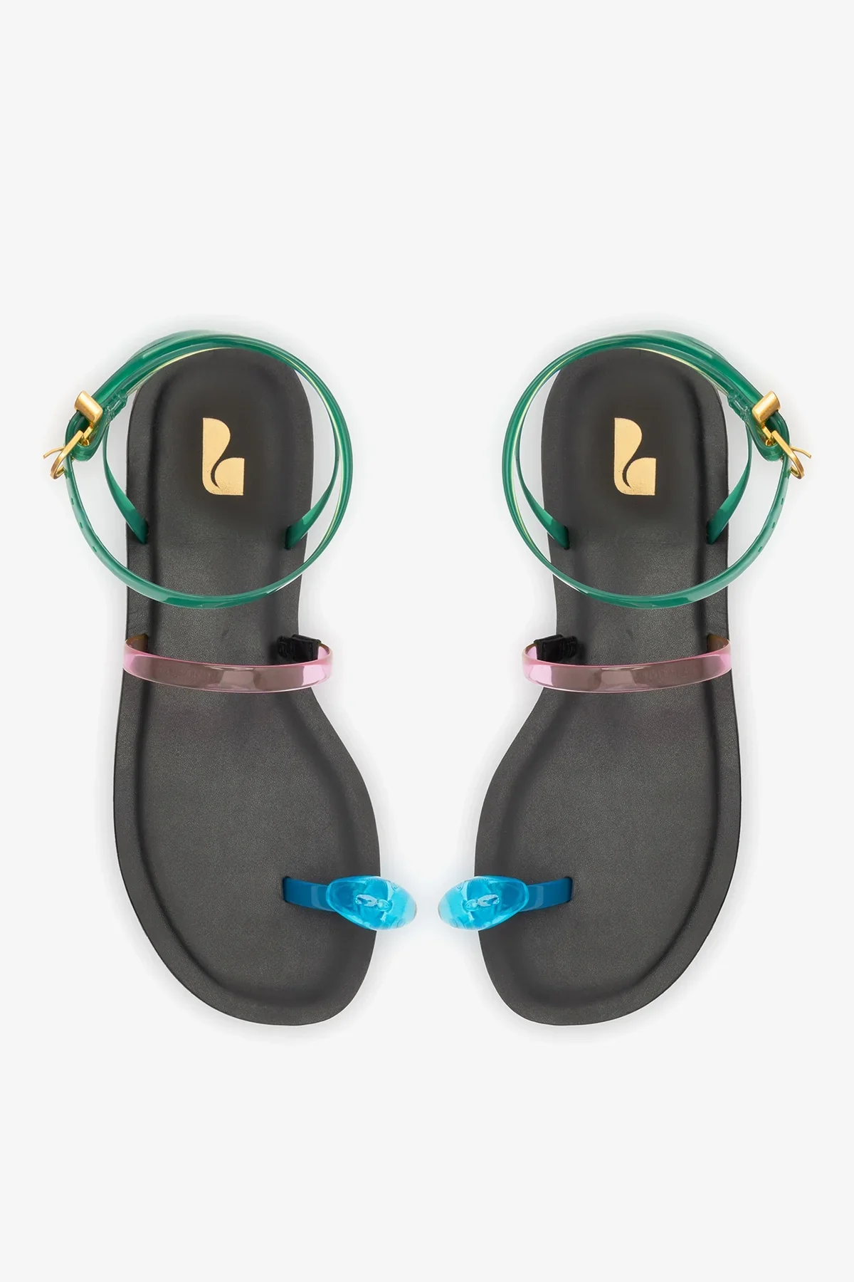 Flat Biarritz Jelly Vinil Rosa, Verde e Azul - Image 7