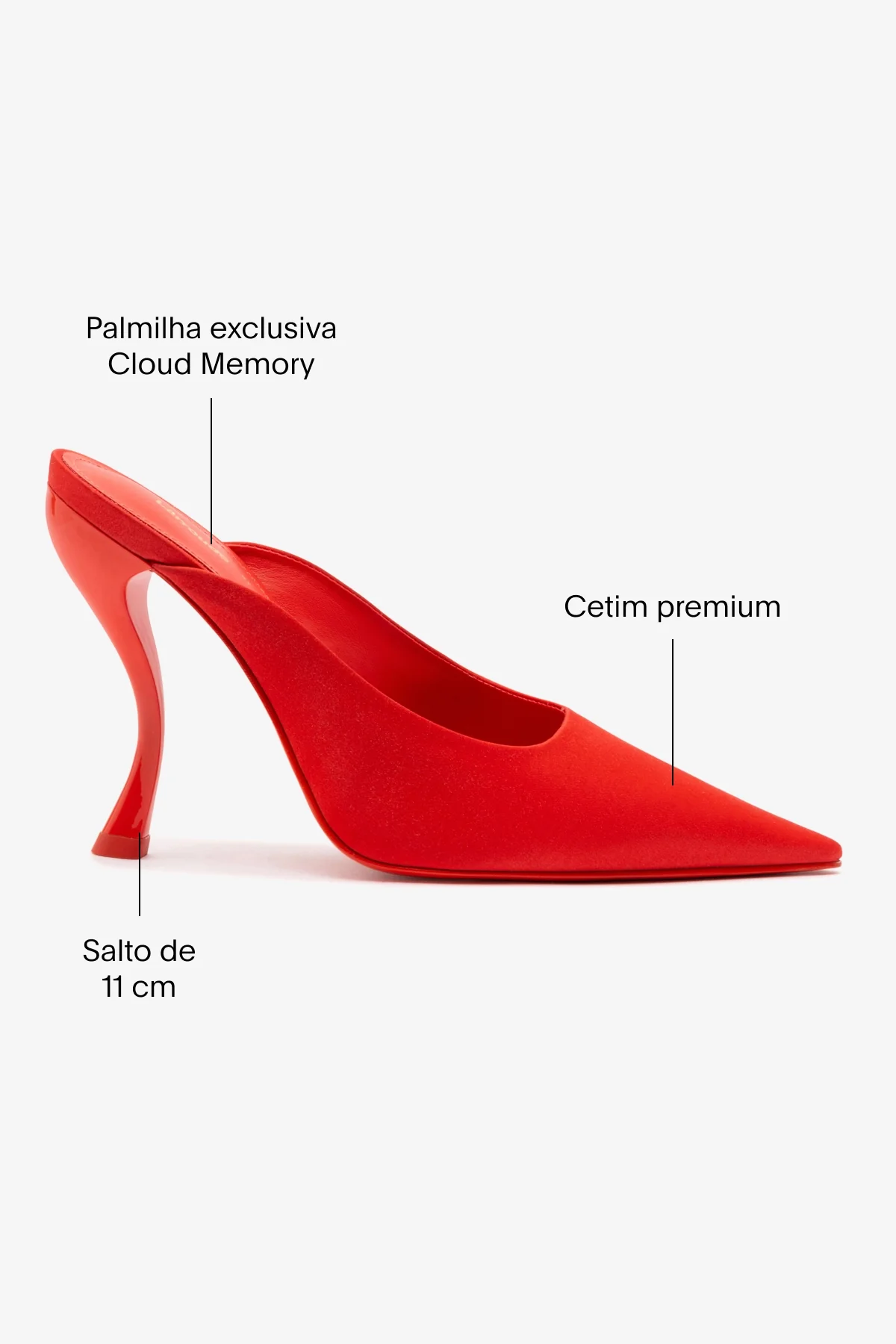 Larroudé By Nicolò B.: Mule Inna Cetim Vermelho - Image 6