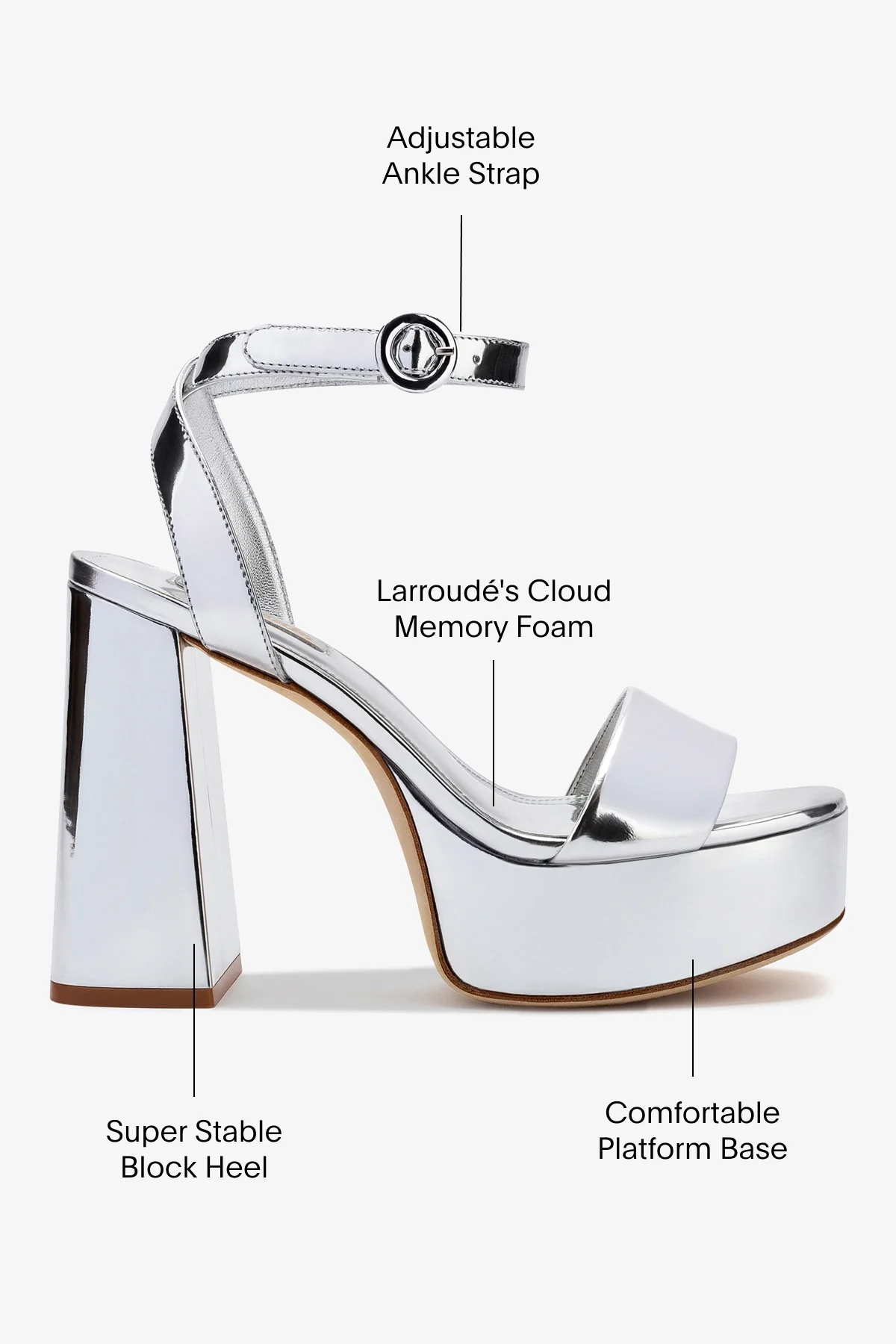 Sandália Dolly Espelhado Prateado - Image 5