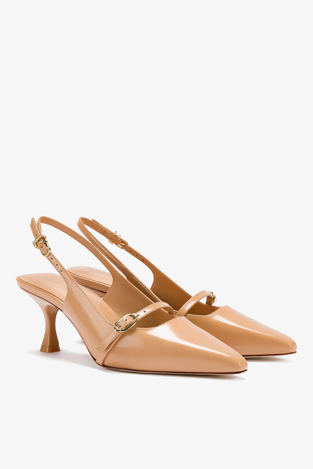 Slingback Ines Couro Bege - Image 3