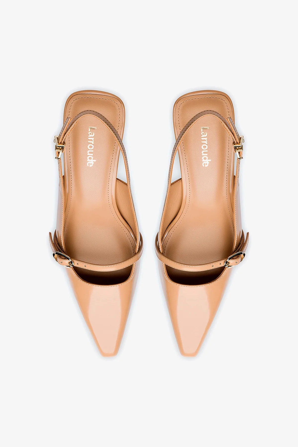 Slingback Ines Couro Bege - Image 7